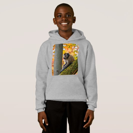 Autumn Curiosity: Monkeys at the Zoo in Fall (Voorkant volledig)