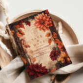 Autumn Dahlia Elegance bruiloft Save The Date