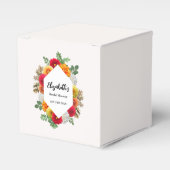 Autumn Dahlia Floral Herfst Vrijgezellenfeest Bedankdoosjes (Voorkant Zijde)