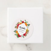 Autumn Dahlia Floral Herfst Vrijgezellenfeest Bedankjes Labels (In situ)