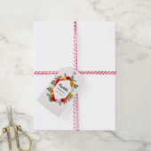 Autumn Dahlia Floral Herfst Vrijgezellenfeest Cadeaulabel (Met Touw)