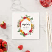 Autumn Dahlia Floral Herfst Vrijgezellenfeest Servet (Insitu)