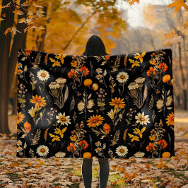 Autumn Daisies Goblincore Floral Fleece Deken