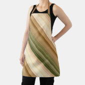 Autumn Daisy Brown, Cream en Green Stripe Schort (Insitu)