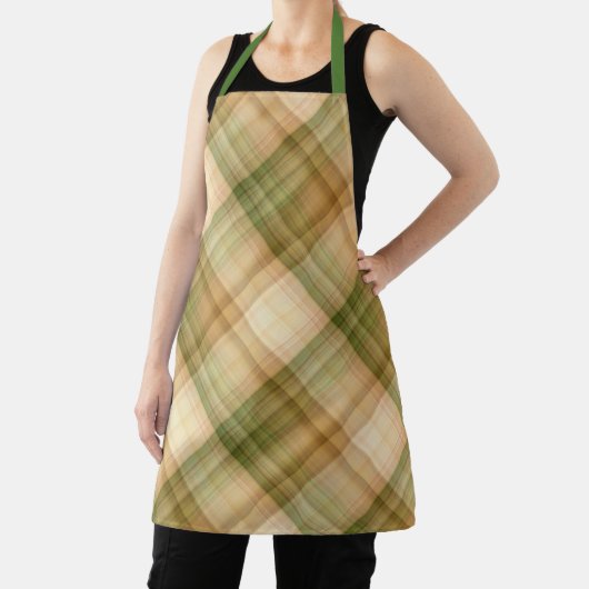 Autumn Daisy Cream en Green Plaid Schort (Insitu)