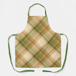 Autumn Daisy Cream en Green Plaid Schort