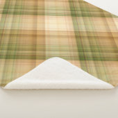 Autumn Daisy Cream en Green Plaid Sherpa Deken (3/4)