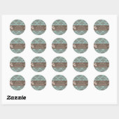 Autumn Damask Business Sticker (Vel)