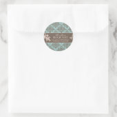 Autumn Damask Business Sticker (Tas)