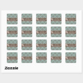 Autumn Damask Business Sticker 2 (Vel)
