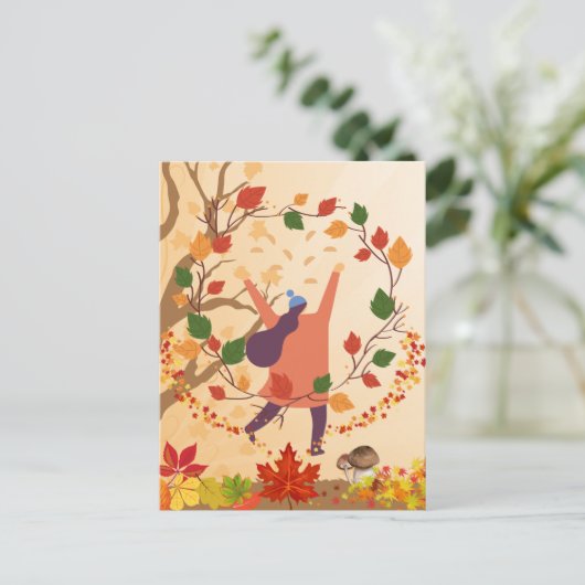 Autumn Dance Briefkaart (Staand voorkant)