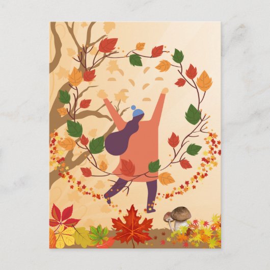 Autumn Dance Briefkaart (Voorkant)