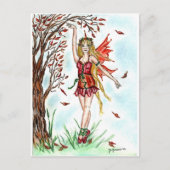 Autumn Dance Fairy Briefkaart (Voorkant)