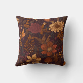 Autumn Dark Brown Flower Season Interior Kussen