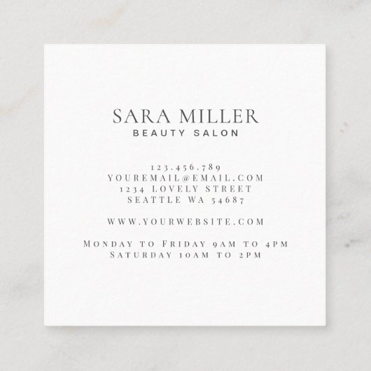 Autumn Dark Moody Floral Bouquet Vierkante Visitekaartje (Achterkant)