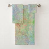 Autumn Dawn Neon Pastel Alcohol Ink Abstract Bad Handdoek (Insitu)
