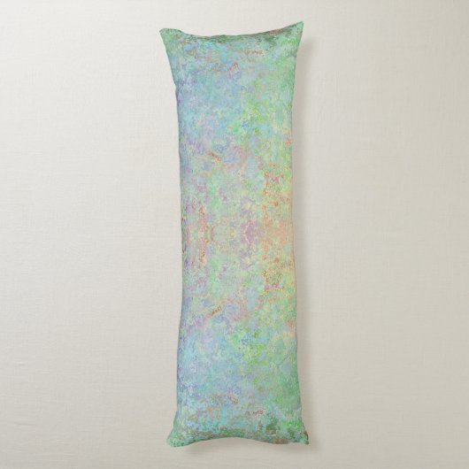 Autumn Dawn Neon Pastel Alcohol Ink Abstract Lichaamskussen (Achterkant (Verticaal))