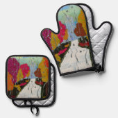 Autumn Day Apron Ovenwant & Pannenlap Set (Voorkant / Achterkant)