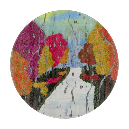 Autumn Day Apron Snijplank (Voorkant)