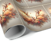 Autumn Deer Antler Bouquet Cadeaupapier (Rol Hoek)