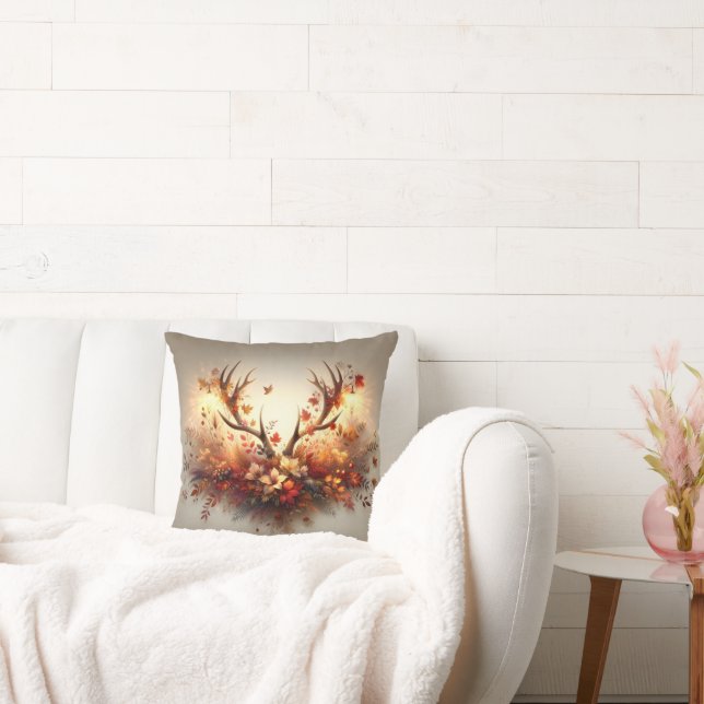 Autumn Deer Antler Bouquet Kussen (Bank)