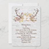 Autumn Deer Antler Bouquet op Birch Kaart (Voorkant)