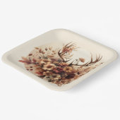 Autumn Deer Antler Bouquet Papieren Bordje (Gebogen)