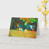 Autumn Deer Art Note Kaart (Gele Bloem)