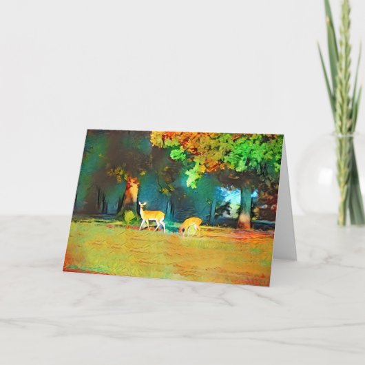 Autumn Deer Art Note Kaart (Voorkant)