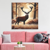 Autumn Deer Canvas Art (Insitu (Woonkamer))