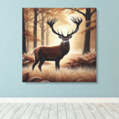 Autumn Deer Canvas Art Afdruk (Insitu (Houten vloer))