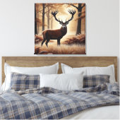 Autumn Deer Canvas Art Afdruk (Insitu (Slaapkamer))