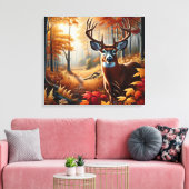 Autumn Deer Canvas Art Afdruk (Insitu (Woonkamer))