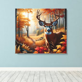 Autumn Deer Canvas Art Afdruk (Insitu (Houten vloer))