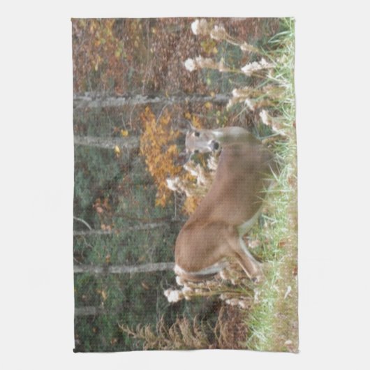 Autumn Deer in het Arrowadmeer GA Theedoek (Verticaal)