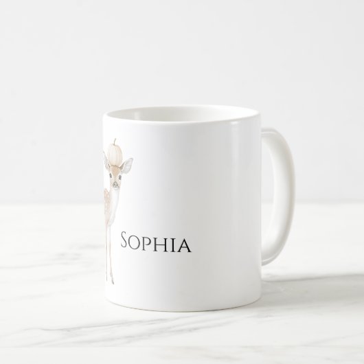 Autumn Deer Pumpkin Koffiemok (Voorkant rechts)