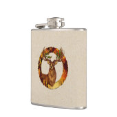 Autumn Deer Vinyl Wrapped Flask Heupfles (Links)