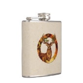 Autumn Deer Vinyl Wrapped Flask Heupfles (Rechts)