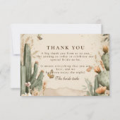 Autumn Desert Floral Bridal Shower Bedankkaart (Voorkant)