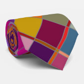 Autumn Design Checkered Stropdas (Opgerold)