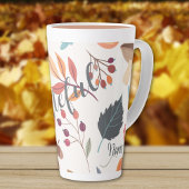 Autumn Design "dankbaar" en naam 17oz Latte Mok