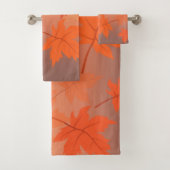 Autumn design with maple leaves and bokeh effect bad handdoek (Insitu)