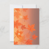 Autumn design with maple leaves and bokeh effect bedankkaart (Achterkant)