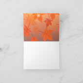Autumn design with maple leaves and bokeh effect bedankkaart (Binnen)