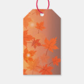 Autumn design with maple leaves and bokeh effect cadeaulabel (Voorkant)