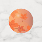 Autumn design with maple leaves and bokeh effect confetti (Kleine voorkant)