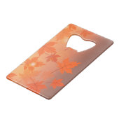 Autumn design with maple leaves and bokeh effect   creditkaart flessenopener (Achterkant Gekanteld)