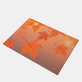 Autumn design with maple leaves and bokeh effect deurmat (Schuin)