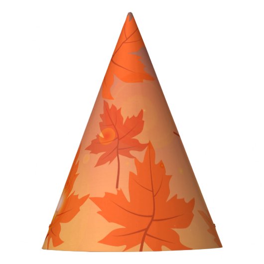Autumn design with maple leaves and bokeh effect feesthoedjes (Voorkant)