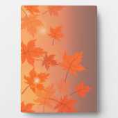 Autumn design with maple leaves and bokeh effect fotoplaat (voorkant)